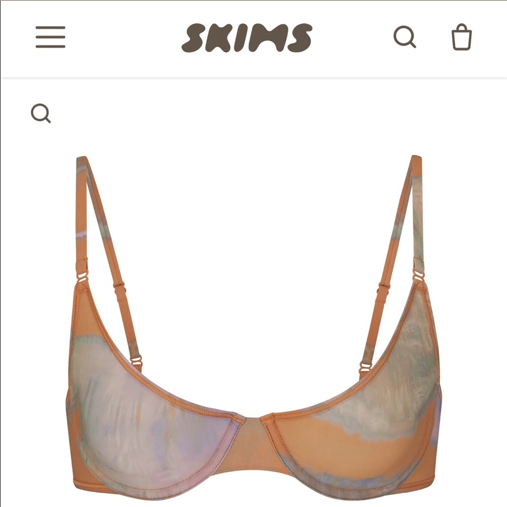 Skims Jelly Sheer Underwire Scoop Bra